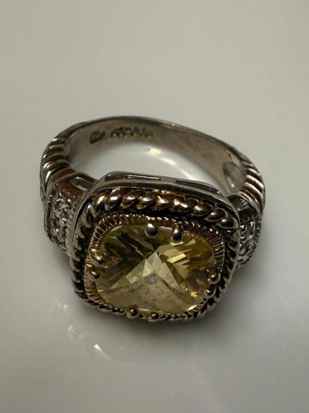 Lia Sophia Lemon Chiffon Ring Size 7